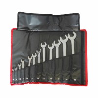 KLUCZE PŁASKO-OCZKOWE POLEROWANE  6-32 MM 12 ELEMENTÓW JOBI STAL CrV