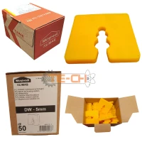 DW-05 50szt Podkładki dystansowe 50x50 żółte 5mm