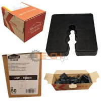 DW-10 50szt Podkładki dystansowe 50x50 czarne 10mm