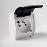 Gniazdo pojedyncze z bolcem klapką przezroczystą