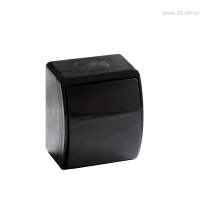 Włącznik światła pojedynczy n/t IP44 czarny 151-05