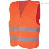 KAMIZELKA ODBLASKOWA OSTRZEGAWCZA POMARAŃCZOWA XXL