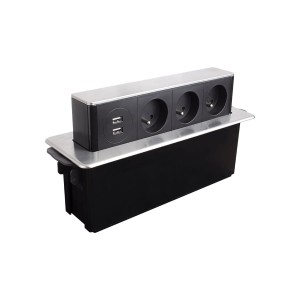 HOP BOX stal drapana 3 x gniazdo FR, 2 x USB typ A