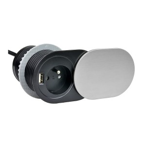 SLIDE BOX, 1x gniazdo z bolcem 1xUSB