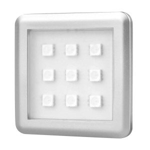 SQUARE 2 oprawa LED RGB, 2,0W 12VDC 9pkt, ramka al