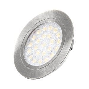 OVAL LED 12VDC, 2,0W aluminium, 3000K, 2m przew. z