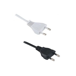 Przewód 3m 2x0,75mm2 z wtyczką EURO, czarny