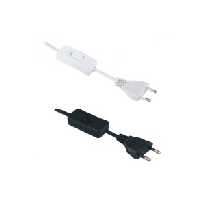Przewód 3m, 2x0,75mm2 z wyłącznikiem PC1 i wtyczką