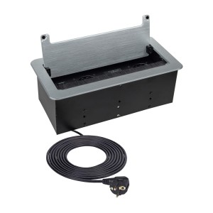 INBOX srebrny 2x gniazdo FR, 2xUSB, 1xRJ45, 1xHDMI