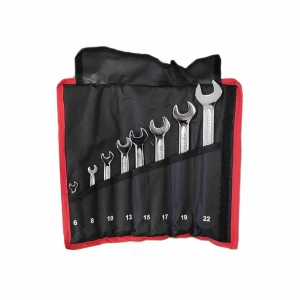 KLUCZE PŁASKO-OCZKOWE POLEROWANE  6-22 MM 8 ELEMENTÓW JOBI STAL CrV