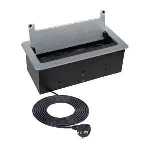INBOX srebrny 2x gniazdo FR, 2xUSB, 1xRJ45, 1xHDMI