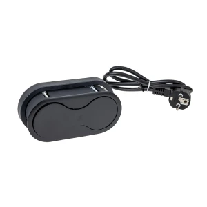 EIGHTBOX czarny, 1 x gniazdo FR, 1 x USB, przewód