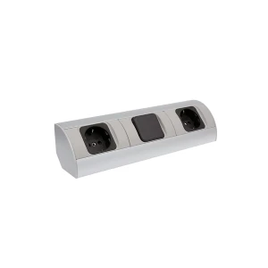 CORNER BOX aluminium 2x gniazdo Schuco + 1 x Wyłąc