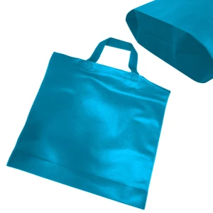 100szt Torba włókninowa siatka na zakupy 40x38x10 turkusowa 