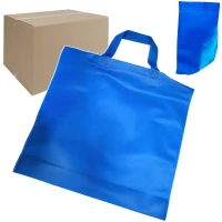 200szt Torba włókninowa siatka na zakupy 40x38x10 niebieska 