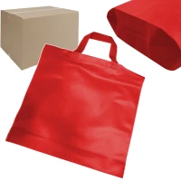 200szt Torba włókninowa siatka na zakupy 40x38x10 czerwona 