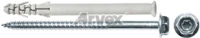 ACZ 10/160 100 szt 10x160 kołek nylon, kluczyk z podkładką i torx, krótka strefa do muru pełnego