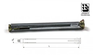 KO72 Metalowy łącznik - kotwa do ościeżnic 10x72 100szt