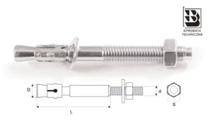 ŁSB-10x140 KOTWA STALOWA TYP B STALCO ŁSB-10x140 100szt (paczka 50x2)