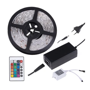 Zestaw taśma RGB IP45 5m, sterownik IR RGB z pilot