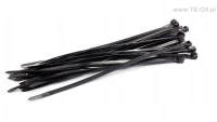 Opaski kablowe 4,8x200 czarne 100szt