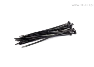 Opaski kablowe 3,6x200 czarne 100szt 43320