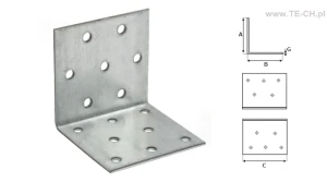 Kątownik montażowy KP15 100x100x80x2mm