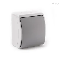 Włącznik światła pojedynczy n/t IP44 popiel 151-08