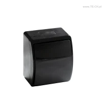 Włącznik światła pojedynczy n/t IP44 czarny 151-05