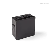 Puszka hermetyczna natynkowa 86x86x40mm IP55 czarna