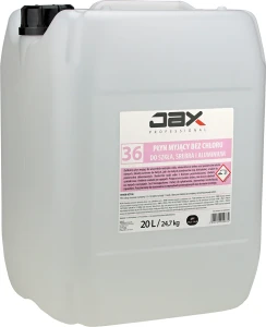 JAX36 20l  PŁYN MYJĄCY DO SZKŁA SREBRA I ALUMINIUM do zmywarek