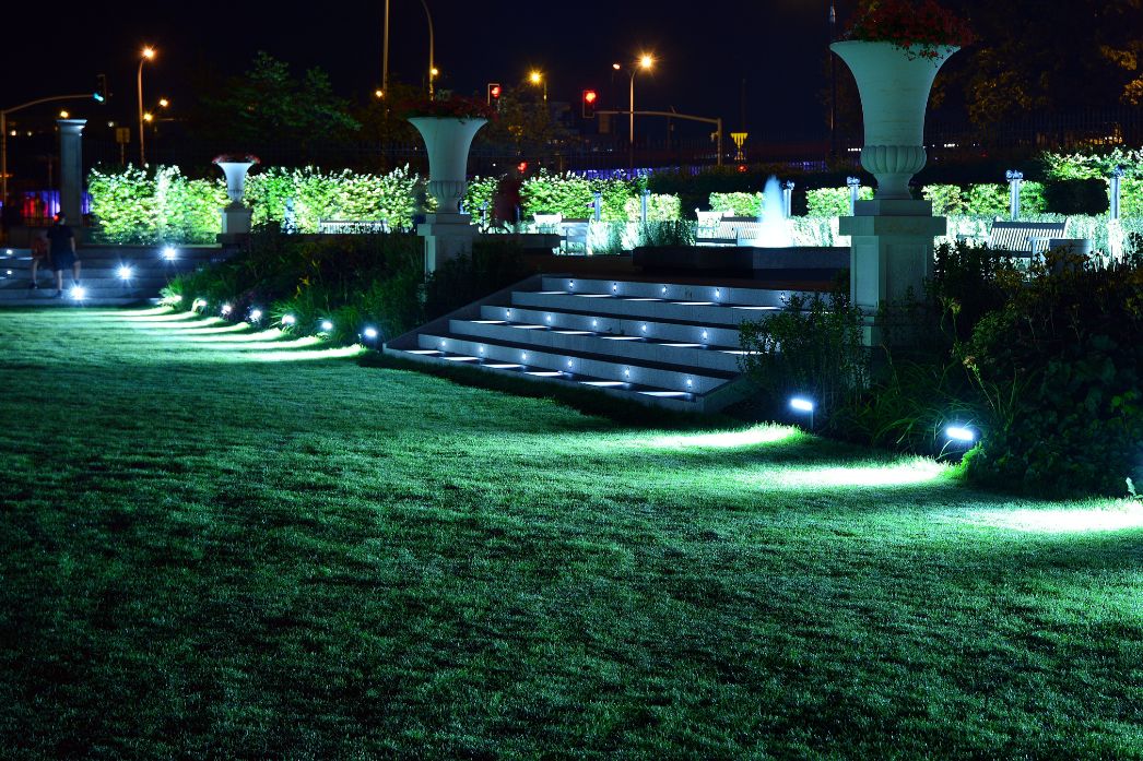 oświetlenie LED schodów zewnętrznych